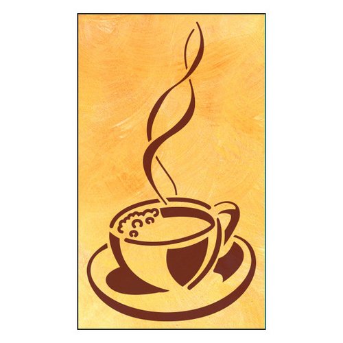 Tupfschablone Motiv Kaffeetasse