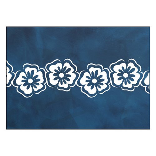 Tupfschablone Motiv Blumenband