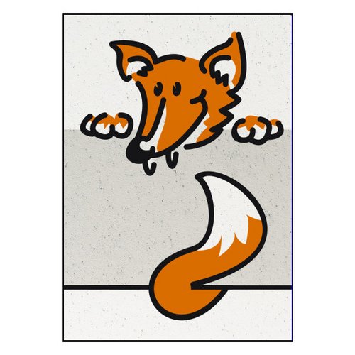 Tupfschablone Motiv Fox