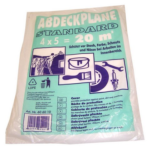 Abdeckplane Polyethylen 20 m² - Stärke: 7my