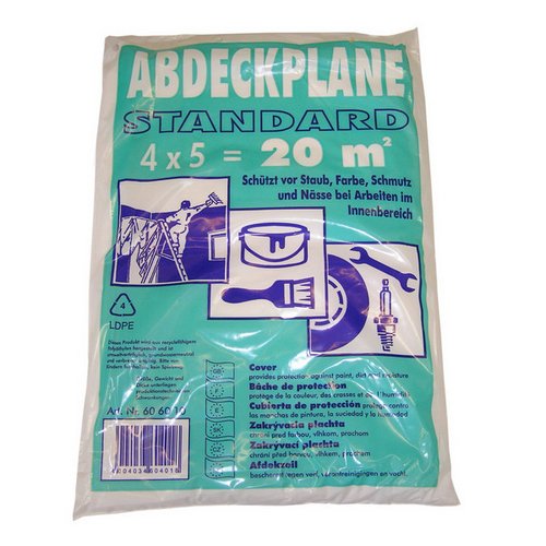 Abdeckplane Polyethylen 20 m² - Stärke: 18 my