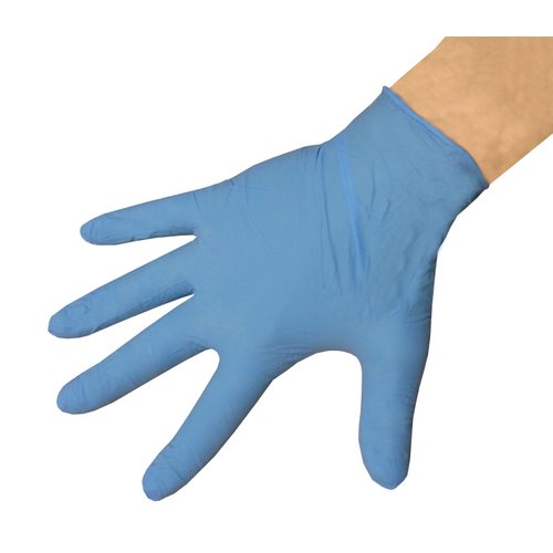 Nitril-Einweghandschuhe blau, gepudert