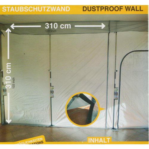 Staubschutzwand mit QS-Velcro (Klettverschluss)